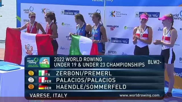 Perú subcampeón mundial de Remo sub-23 con las hermanas Valeria y Alessia Palacios
