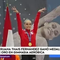 Peruana Thais Fernández ganó medalla de oro en gimnasia aeróbica