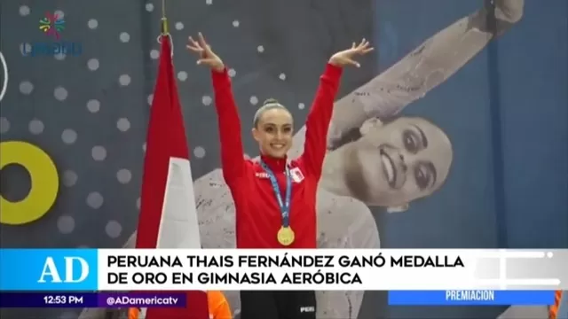 Peruana Thais Fernández ganó medalla de oro en gimnasia aeróbica