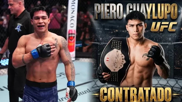 El peleador peruano logró una victoria por decisión unánime y logró el contrato con Dana White en la UFC. | X de UFC en Español - IG de Piero Guaylupo