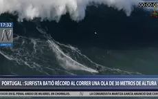 Portugal: surfista batió récord al correr una ola de 30 metros de altura - Noticias de tom-pages