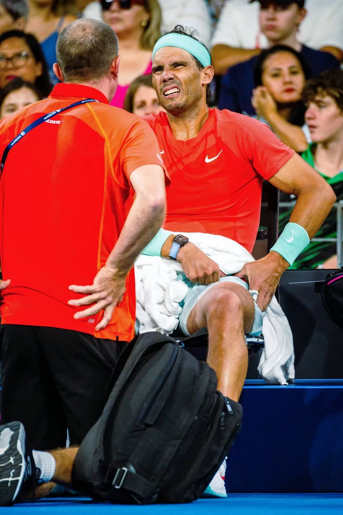 Rafael Nadal recibió tratamiento médico. | Foto: AFP