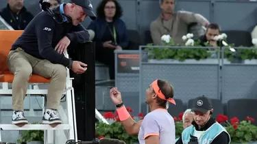 El enojo de Rafael Nadal con Alex de Miñaur. | Foto: AFP/Video: RTVE