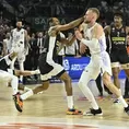 Real Madrid vs. Partizán: Brutal pelea en Euroliga de básquetbol