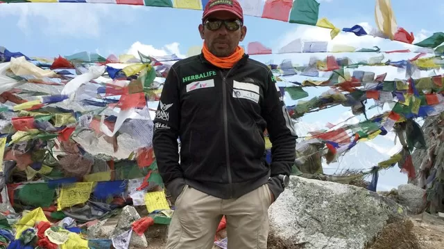 Richard Hidalgo listo para comenzar su intento de cumbre en el Everest