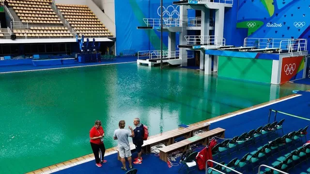 Río 2016: se reveló el misterio del agua verde en la piscina de clavados