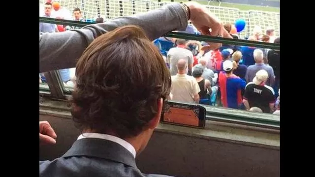 Roger Federer disfrutó del triunfo de su compatriota. (Foto: Twitter)