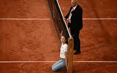 "Nos quedan 1028 días": Activista protesta en semifinal de Roland Garros - Noticias de roland-garros