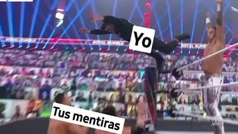 Royal Rumble 2021: Bad Bunny protagonizó memes tras lanzarse desde la tercera cuerda