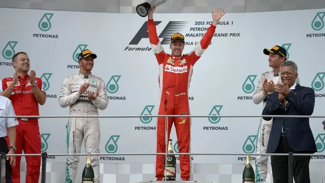 Sebastian Vettel ganó con su Ferrari el GP de Malasia de Fórmula 1