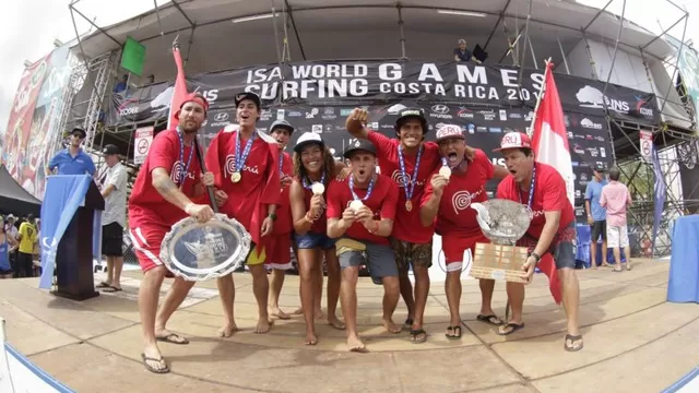 Selección peruana de surf se coronó campeona mundial ISA en Costa Rica