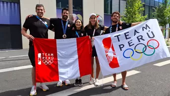 Stefano Peschiera  y el Team Perú se unieron para cantar el 'Contigo Perú'