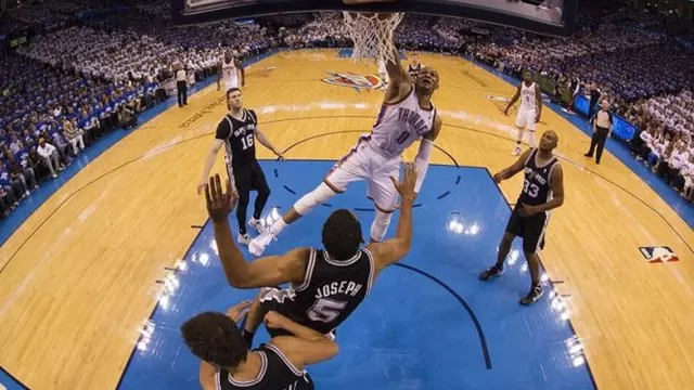 Play Offs NBA: Thunder venció a Spurs e igualó serie