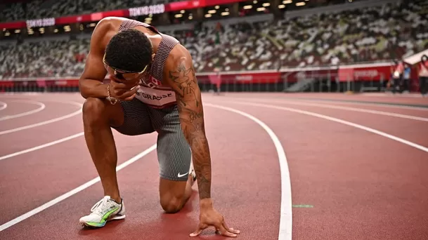 De Grasse reemplaza a Bolt en los 200 metros de Tokio 2020 | Foto: AFP.