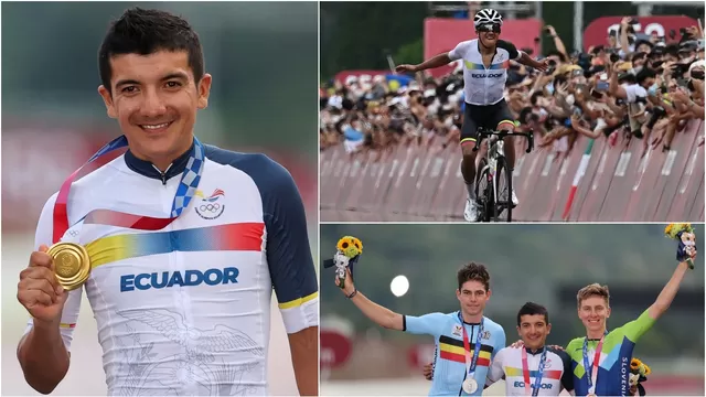 El ciclista de ruta Richard Carapaz consiguió el segundo oro de la historia de Ecuador en unos Juegos Olímpicos. | Fotos: EFE