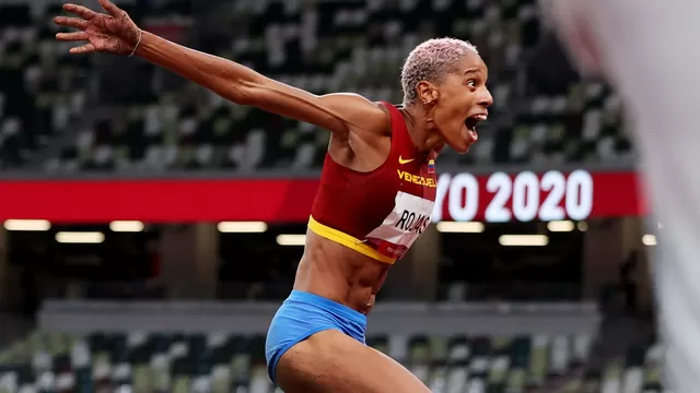 Tokio 2020: Eufórico festejo de Yulimar Rojas tras oro olímpico y récord mundial de triple salto