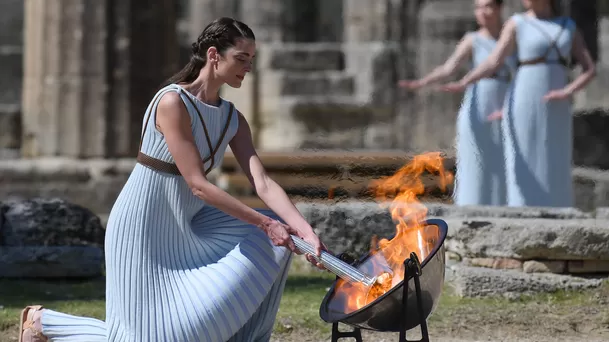 Por primera vez desde 1984, la ceremonia se desarrolló sin espectadores | Foto: AFP.