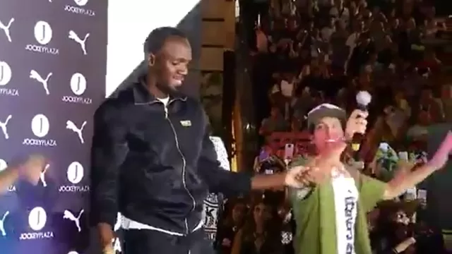 Usain Bolt sorprendió al bailar festejo en su estadía en Lima