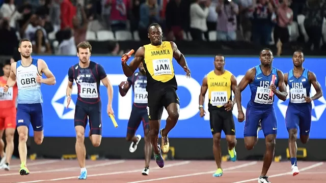 Bolt no pudo completar la final de la posta 4x100. Foto: AFPF