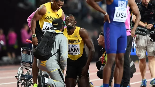 Bolt no pudo completar la final de la posta 4x100. Foto: AFPF-foto-5