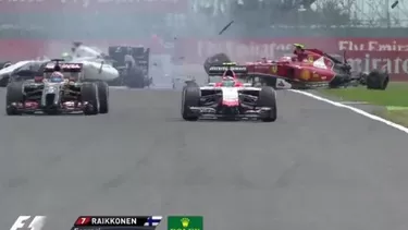 Vea el duro accidente de Kimi Raikkonen en el GP de Gran Bretaña