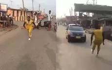 Video viral: Intentó saltar sobre un auto en movimiento y el resultado fue desastroso - Noticias de jhonata-robert