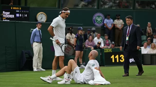 Wimbledon: Federer pasó a segunda ronda por abandono del francés Mannarino
