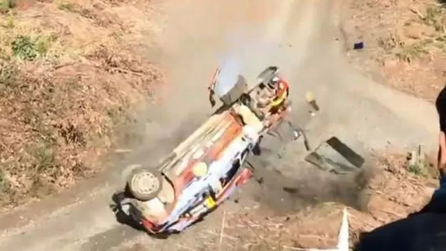 WRC: Thierry Neuville tuvo aparatoso accidente en el Rally de Chile