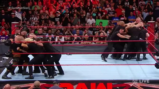 WWE: Batalla campal entre Lesnar, Joe, Reigns y Strowman previo a SummerSlam
