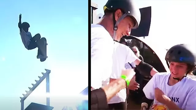Niño de 12 años realizó un giro de 1080° y rompió el récord de Tony Hawk | Video: Twitter.