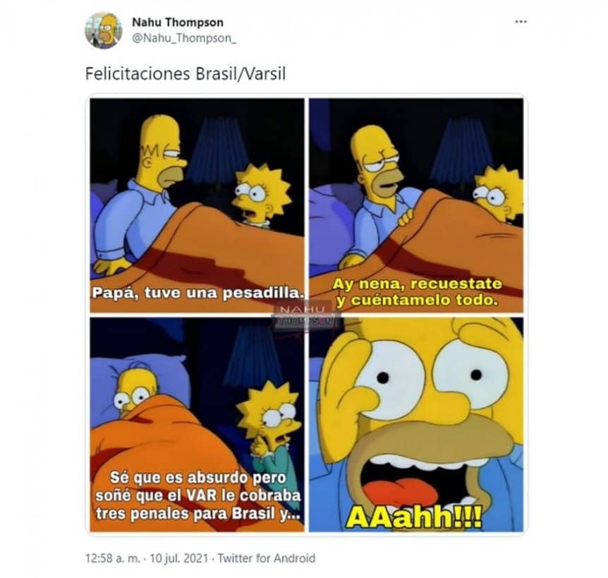 Memes calientan la final de la Copa América 2021 entre Brasil y Argentina.