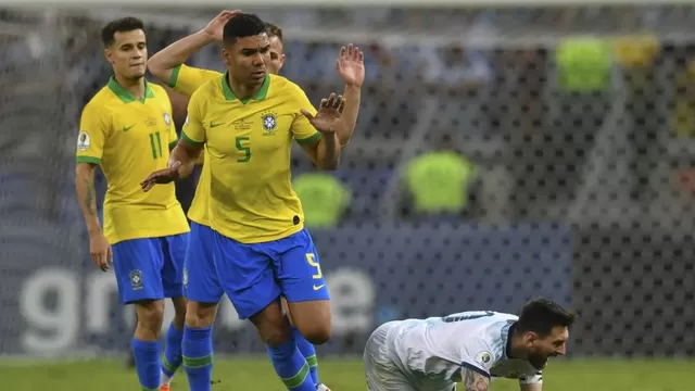 Casemiro  se refirió al duelo ante Perú en la final de la Copa América 2019. | Foto: AFP