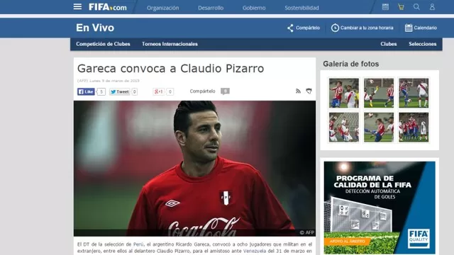 Claudio Pizarro: convocatoria del 'Bombardero' es noticia en el mundo-foto-3