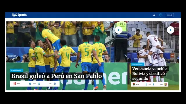 As&amp;iacute; habl&amp;oacute; el mundo sobre la goleada de Brasil ante Per&amp;uacute;.-foto-3