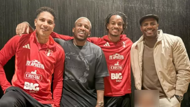 Farfán y Guizasola compartieron una imagen junto a Paolo Guerrero y André Carrillo / Foto: jefferson_farfan_oficial