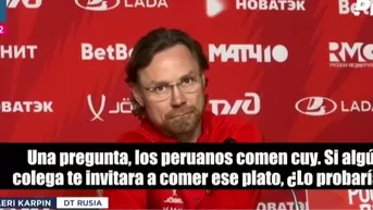 DT de Rusia y su curiosa respuesta sobre la gastronomía del Perú