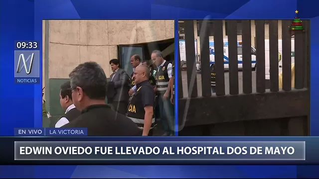 Edwin Oviedo fue trasladado de emergencia al hospital Dos de Mayo
