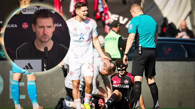 Miroslav Klose, DT de Fabio Gruber, habló sobre las molestias que lo sacaron del duelo ante el Düsseldorf. | AD