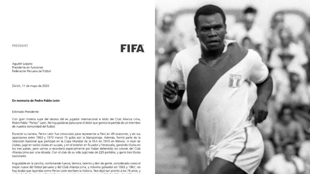 FIFA envió las condolencias a la FPF por la muerte de Perico León
