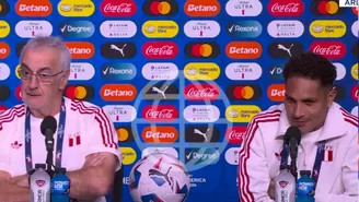 Fossati y Guerrero y su buena relación en conferencia previa al debut en la Copa América