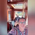 Gianluca Lapadula disfruta de la música peruana en su camino a Machu Picchu