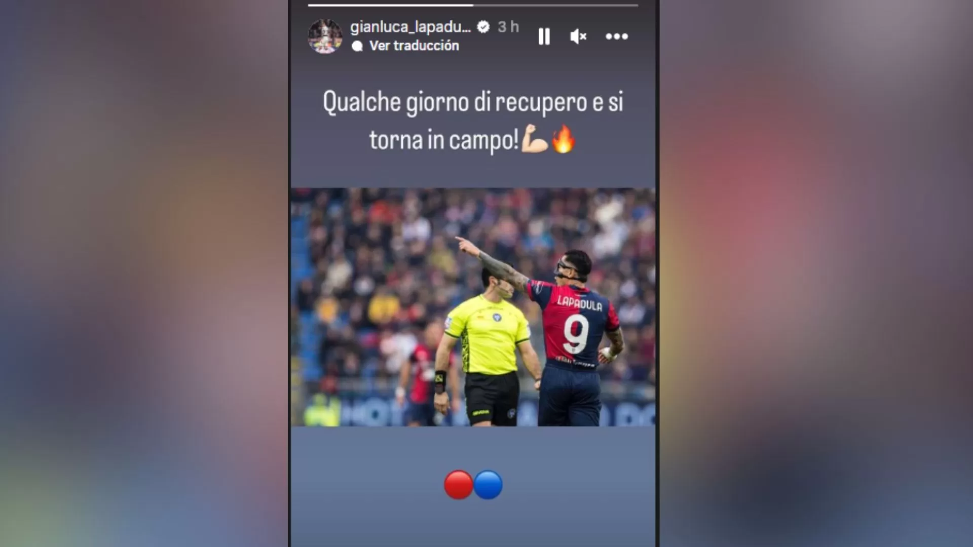 Gianluca Lapadula se pronunció mediante sus redes sociales luego de conocerse su lesión / Instagram: @gianluca_lapadula_official