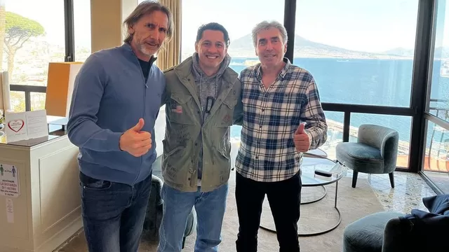 Gianluca Lapadula se reunió con Ricardo Gareca y Néstor Bonillo en Italia