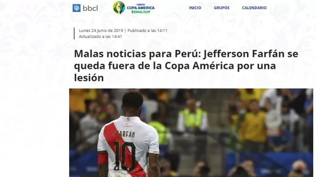 Así informan en Chile que Jefferson Farfán quedó fuera de la Copa América-foto-2