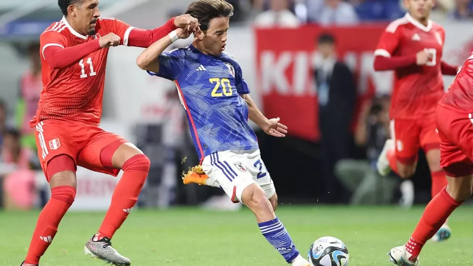 Jesús Castillo vs. Japón. | Foto: AFP