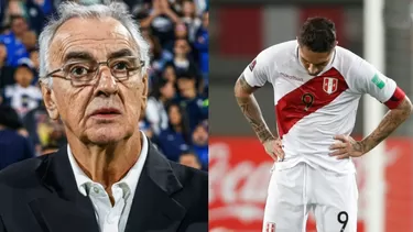 Jorge Fossati, entrenador de la selección peruana y Paolo Guerrero. | Foto: X