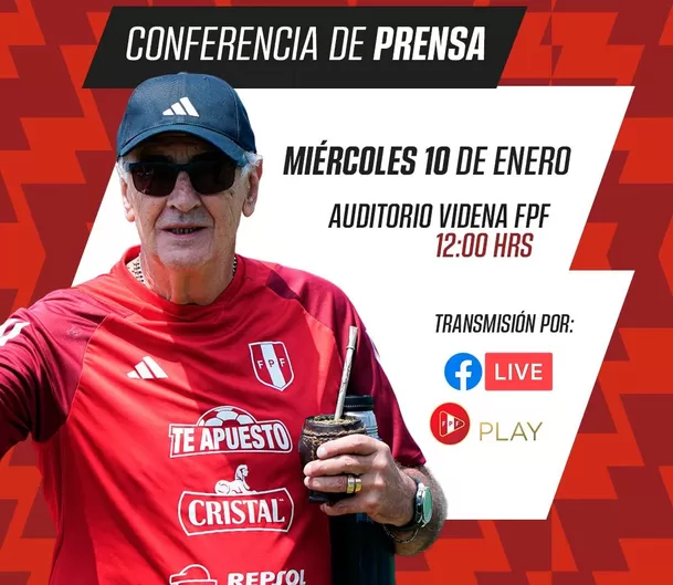 Jorge Fossati brindará su primera conferencia de prensa en el auditorio de la Videna. | Fuente: FPF