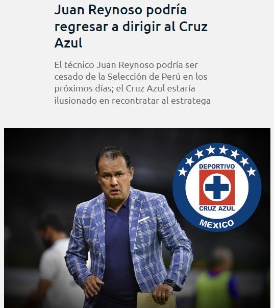 Esto informan sobre Juan Reynoso. | Fuente: TV Azteca