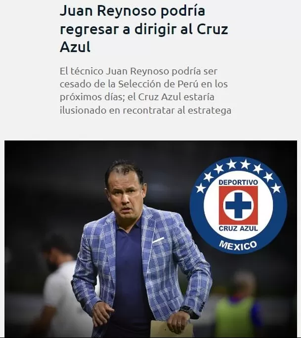 Esto informan sobre Juan Reynoso. | Fuente: TV Azteca