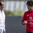 Juan Reynoso visitó el entrenamiento del Cagliari de Gianluca Lapadula